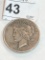 1924 P Silver Peace $1 Dollar coin