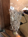 2 Bohemia Crystal Vases