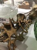 Christmas motif brass bells hanging