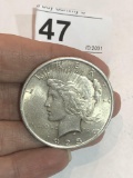 1925 P Silver Peace $1 Dollar coin