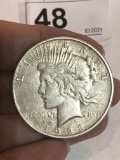 1923 P Silver Peace $1 Dollar coin