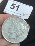 1923 D Silver Peace $1 Dollar coin