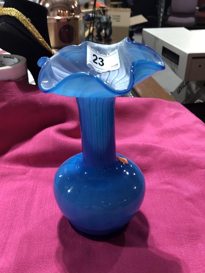 Blue Fluted Vase