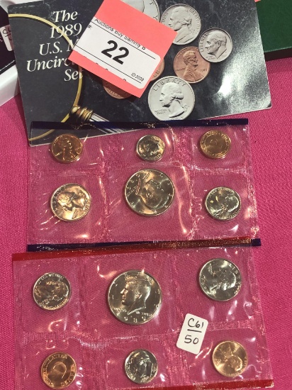 1989 P&D Uncirculated Coin Sets