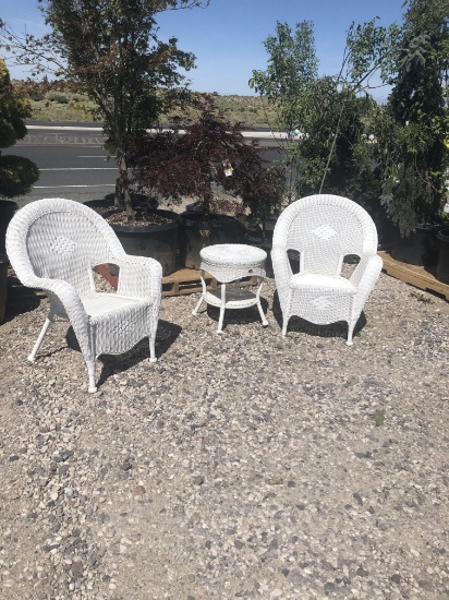 White Out Door rattan Set