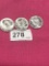 3 Kennedy Half Dollars 1964  90% Silver