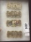 4 Tack Pins Gold Toned Trim  Labels o