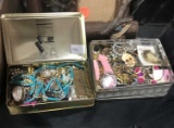 2 Tins of Costume Jewelry