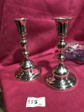 2 Sterling Weighted Candle Holders