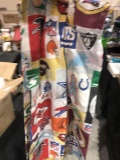 Football NFL Twin Bedspread w/ Cafe Curtains