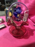 Fenton Cranberry Basket