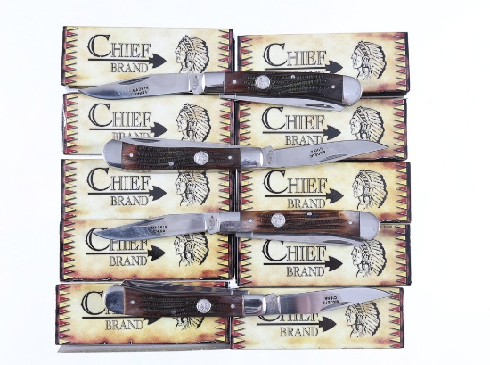 Lot of 10 Chief Brand Knives