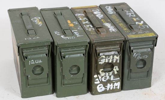 Lot of 4 ammo containers