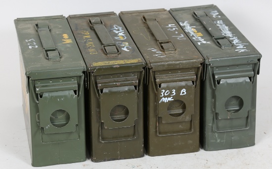 Lot of 4 ammo containers