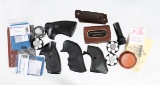 Lot of pistol grips & speedloaders