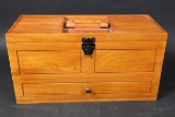 Hinged wooden box