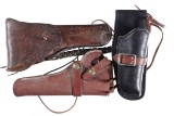 Lot of 3 leather holsters