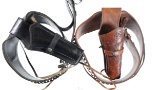 Lot of 2 leather ammo belts
