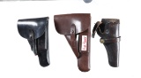 3 leather holsters