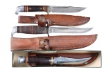 3 fixed blade knives