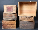6 wooden ammo crates