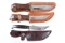 3 Western fixed blade knives