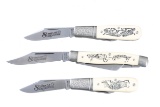 3 Schrade Crimshaw folding knives
