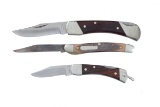 3 small Schrade folding knives