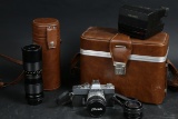 Minolta SRT102 & Polaroid camera