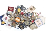 Large lot of military pins