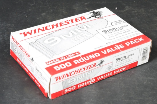 Case of Winchester 9mm Ammo