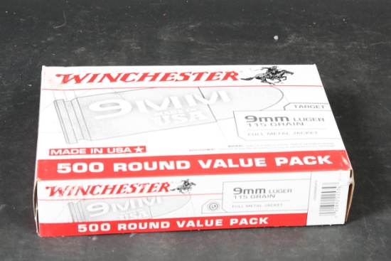 Case of Winchester 9mm Ammo