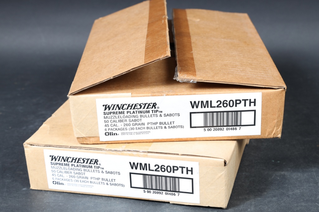 2 cases Winchester .50 percussion bullets/sabots | Online Auctions |  Proxibid