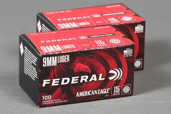 2 bxs Federal 9mm ammo