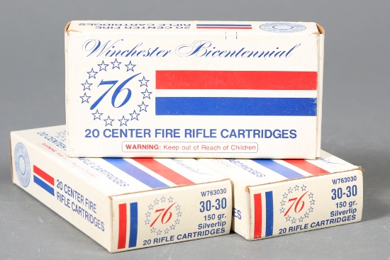 3 bxs Winchester Bicentennial .30-30 ammo