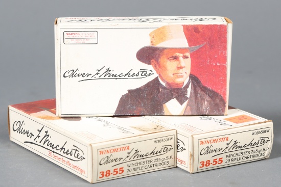 3 bxs Oliver Winchester .38-55 ammo