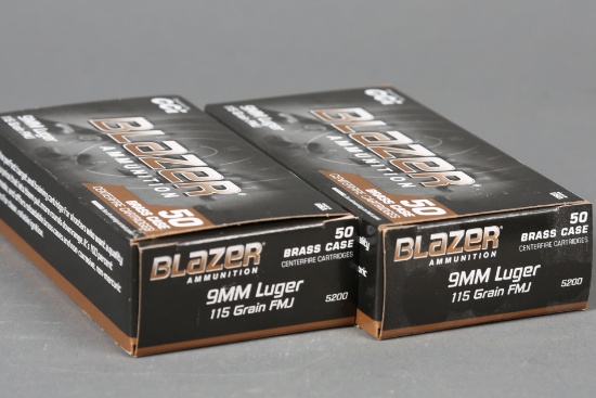 2 bxs Blazer 9mm ammo