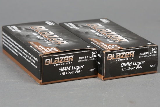 2 bxs Blazer 9mm ammo