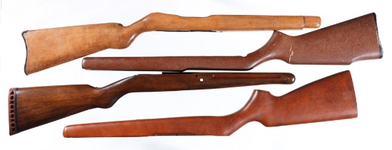 4 wooden rifle stocks