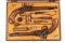 Cased Pair Unmarked  Percussion Pistols