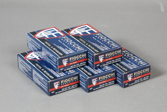 5 bxs Fiocchi .45 ACP Ammo