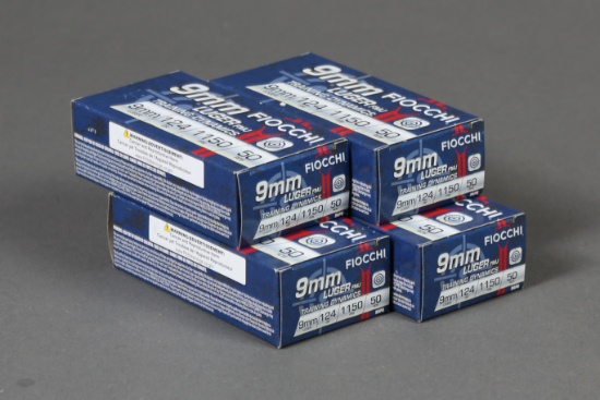 4 bxs Fiocchi 9mm Ammo