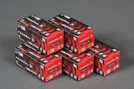 5 bxs Federal 5.7x28mm Ammo