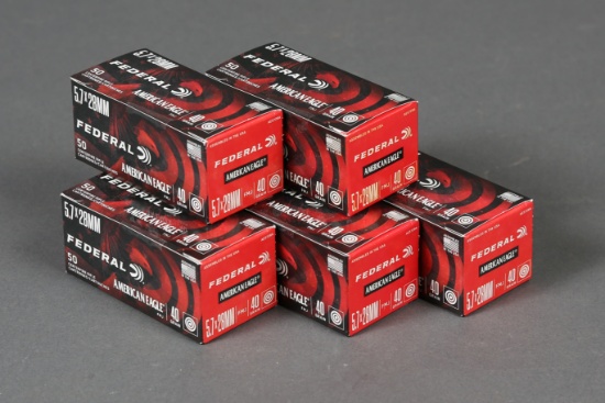 5 bxs Federal 5.7x28mm Ammo