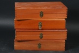 4 Wooden Smith & Wesson Revolver Cases