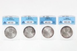 4 Silver Eagle Coins