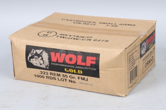 Case of Wolf Gold .223 Ammo