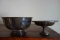 Oneida Silverplate Pedestal Bowl And Silver-colored Bowl