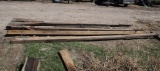 Lot of wagon poles with two eveners