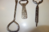 Vintage openers Pabst Blue Ribbon, Sherwin Williams and ALLEABLE Range Beaver Camp Wisc.